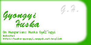 gyongyi huska business card